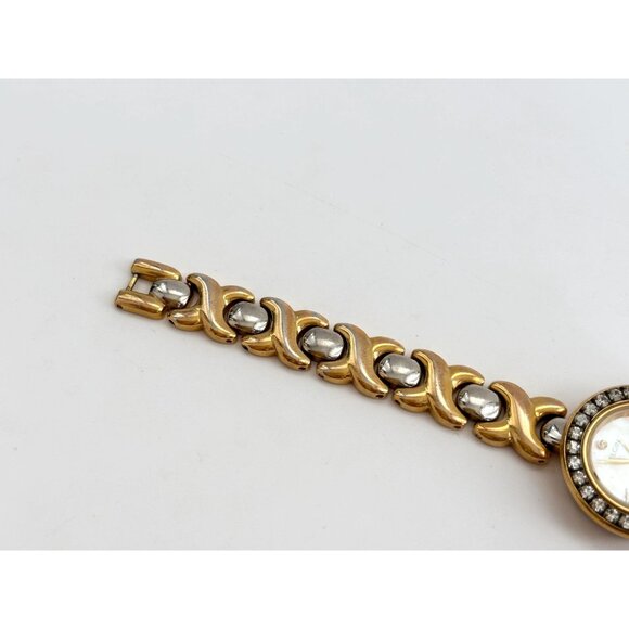 ELGIN EC273-017 Gold Toned Rhinestone Vintage Women's Wristwatch - 24mm - WORKS! - Picture 4 of 9